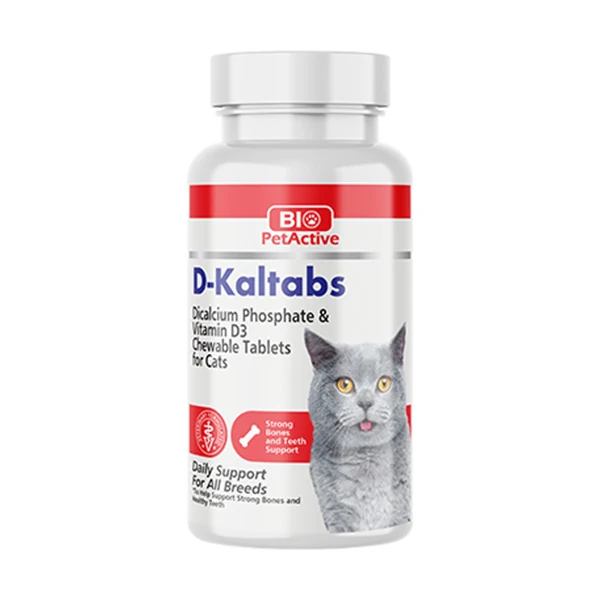 [BPA-TB-469] Bio Pet Active D-Kaltabs Kediler İçin Kalsiyum Tableti