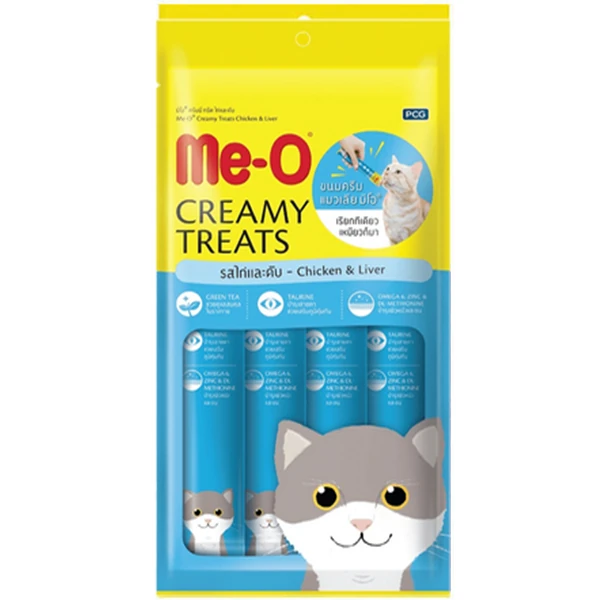 [TR5CACH3615] Meo Creamy Tavuk & Ciğer Kedi Ödül Maması (4x15 Gr, 1 Adet)