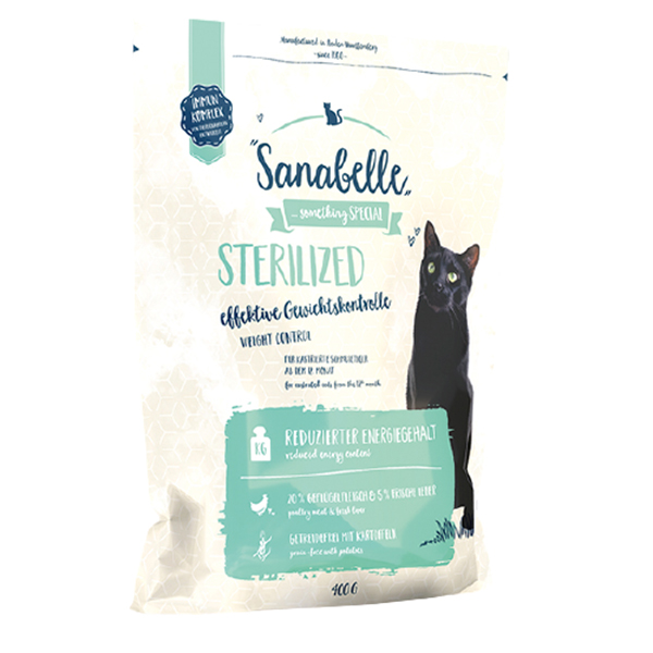 [SNB407] Sanabelle Sterilised Kısırlaştırılmış Tahılsız Kedi Maması (400 Gr)