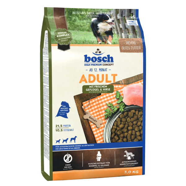 [BSC2010] Bosch Adult Poultry Tahılsız Kümes Hayvanlı Yetişkin Köpek Maması (3 Kg)