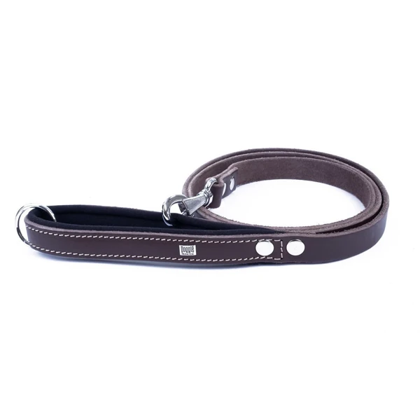 [GZT25M-BROWN] Doggie Comfort Klasik Deri Köpek Gezdirme Tasması 2.5x90-90 Cm (Kahverengi, 2.5x9-9 Cm)