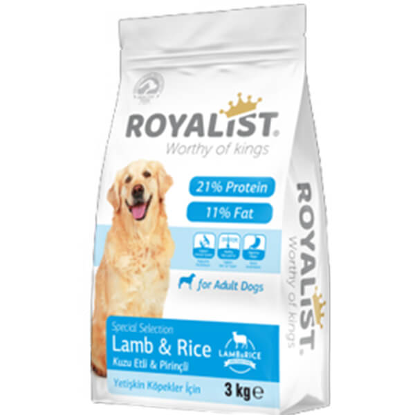 [RL-01007] Royalist Premium Kuzu Etli Yetişkin Köpek Maması (3 Kg)