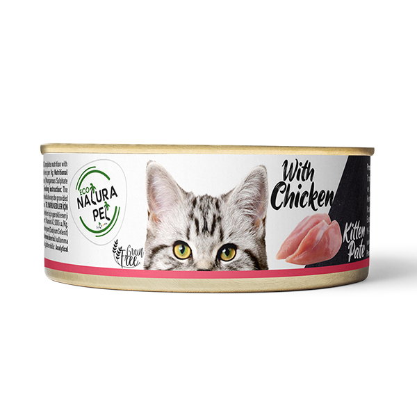 [LK.08014] Eco Natura Kitten Tavuklu Yavru Konserve Kedi Maması (80 Gr)