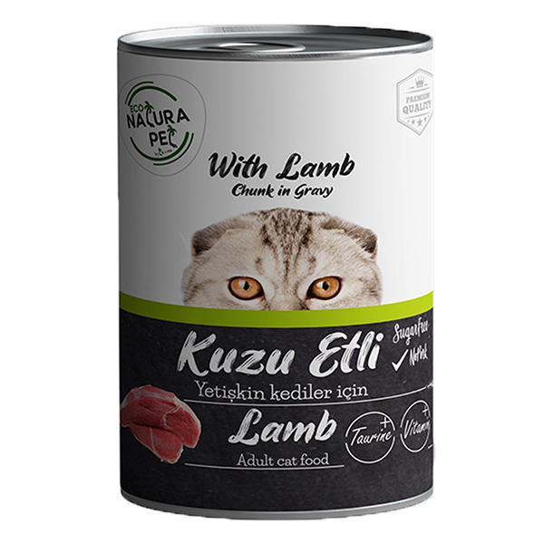 [LK.08024] Eco Natura Adult Kuzu Etli Yetişkin Konserve Kedi Maması (400 Gr)