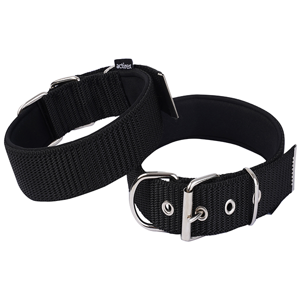 [SADE-B0125-SİYAH-S] Actirex Desensiz Köpek Boyun Tasması Siyah 3x47-55 Cm (Small)