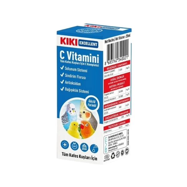 [KB105] Kiki Excellent Kuşlar için C Vitamini Sıvı Damla