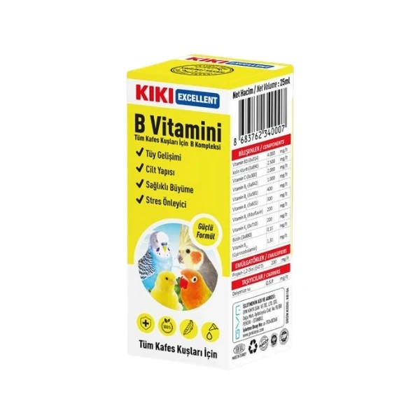 [KB106] Kiki Excellent Kuşlar için B Vitamini Sıvı Damla