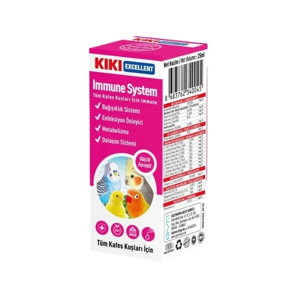 [KB102] Kiki Excellent Immune System Kuşlar için Bağışıklık Güçlendirici Sıvı Damla