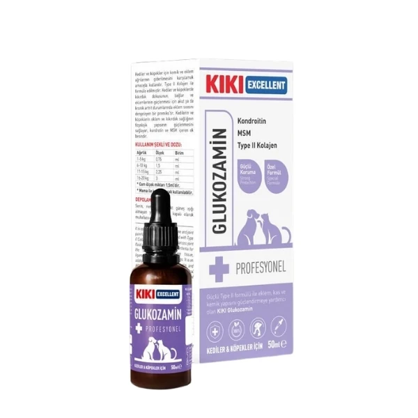 [KCD103] Kiki Excellent Glukozamin Eklem ve Kemik Güçlendirici Kediler ve Köpekler için Şurup
