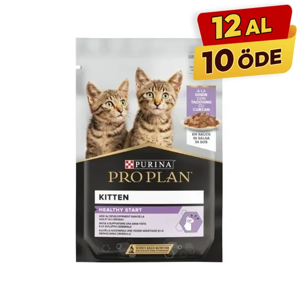 [12550679] Pro Plan Kitten Hindili Pouch Yavru Konserve Kedi Maması (85 Gr, 1 Adet)