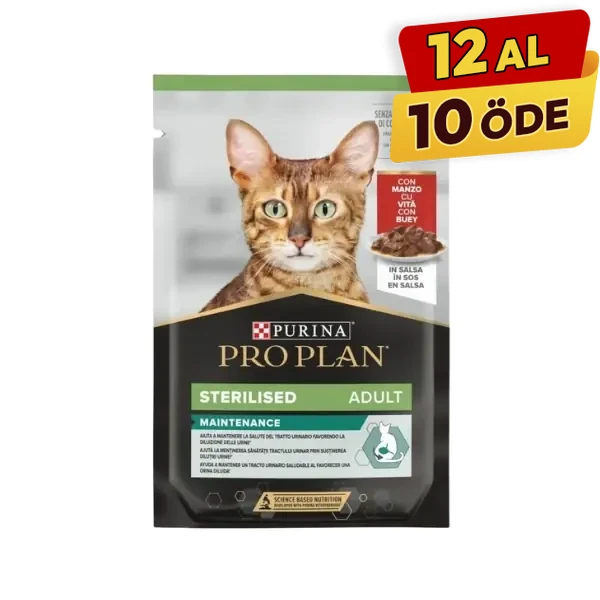 [12559469] Pro Plan Sığır Etli Pouch Kısırlaştırılmış Konserve Kedi Maması (85 Gr, 1 Adet)