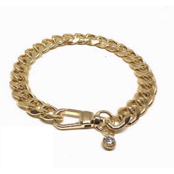 [35CM-GKS] Pet Bucks Kalın Köpek Kolyesi Gold (Small)