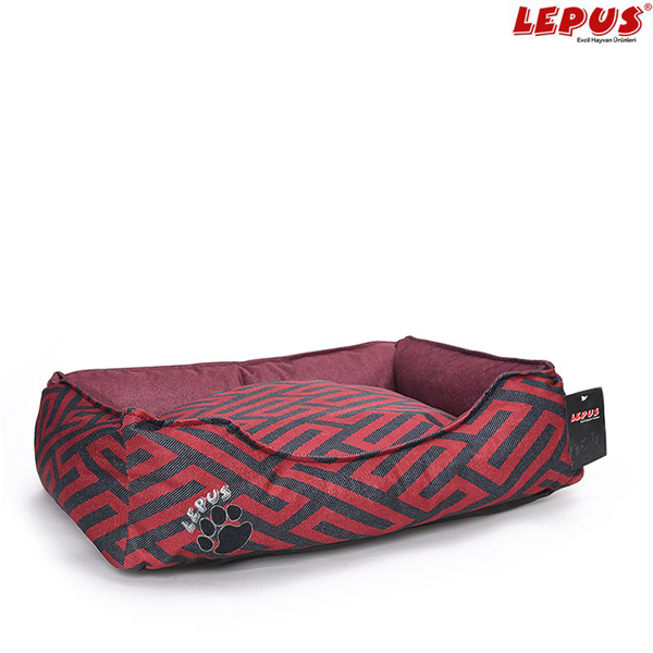 [LPS-610-S-06] Lepus Premium Köpek Yatağı Bordo 49x36x20 Cm (Small)