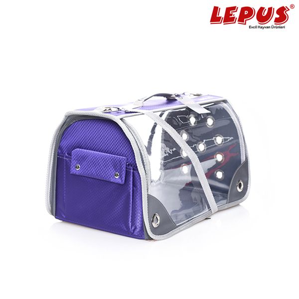 [LPS-706-L-01] Lepus Şeffaf Fly Bag Köpek Taşıma Çantası Mavi (28x45x28 Cm, Large)