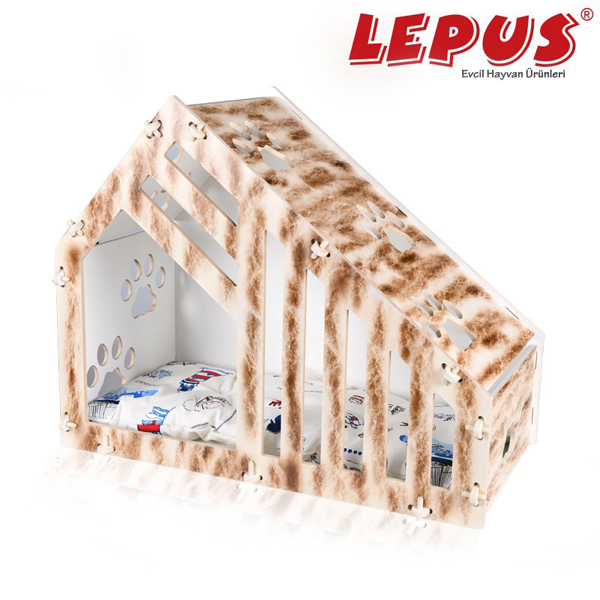 [LPS-LV-03] Lepus Luxury Villa Kedi ve Küçük Köpek Yuvası (Krem)