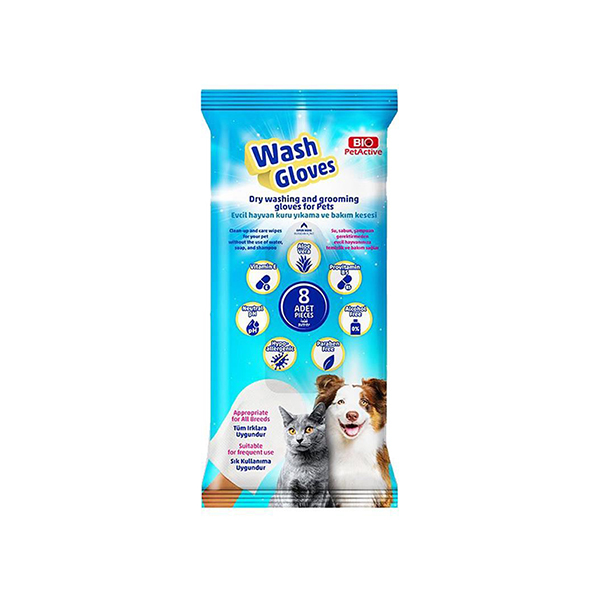 [BPA-BKM-332] Bio Pet Active Wash Gloves Evcil Hayvan Kuru Yıkama Bakım Kesesi