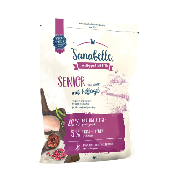 [SNB412] Sanabelle Senior Tahılsız Kümes Hayvanlı Yaşlı Kedi Maması (400 Gr)