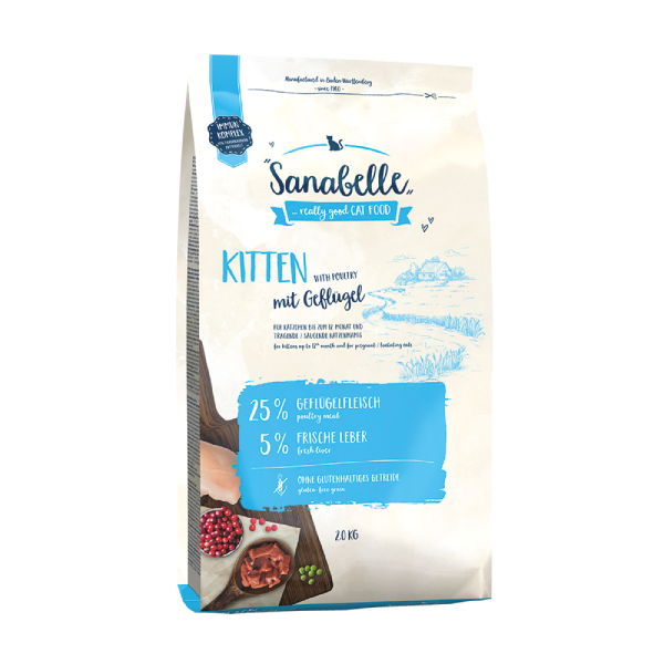 [SNB201] Sanabelle Kitten Tahılsız Kümes Hayvanlı Yavru Kedi Maması (2 Kg)