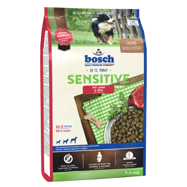 [BSC2004] Bosch Adult Sensitive Tahılsız Kuzu Etli ve Pirinçli Hassas Yetişkin Köpek Maması (3 Kg)