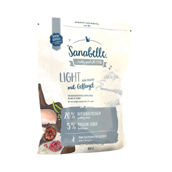 [SNB406] Sanabelle Light Tahılsız Kümes Hayvanlı Yetişkin Diyet Kedi Maması (400 Gr)