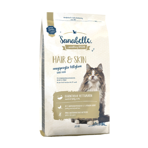 [SNB209] Sanabelle Tahılsız Parlak Tüy Destekleyici Taze Kümes Hayvanlı Yetişkin Kedi Maması (2 Kg)