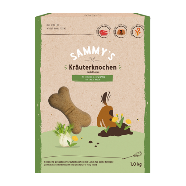 [BSS1002] Sammy's Herbal Bone Rezene ve Karahindibalı Bitkisel Kemik Köpek Ödül Maması