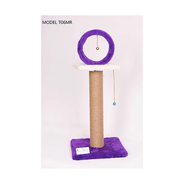 [T06MR] Cat Hause T06 Kalın Çember Yataklı Kedi Tırmalama Tahtası 78 Cm (Mor)