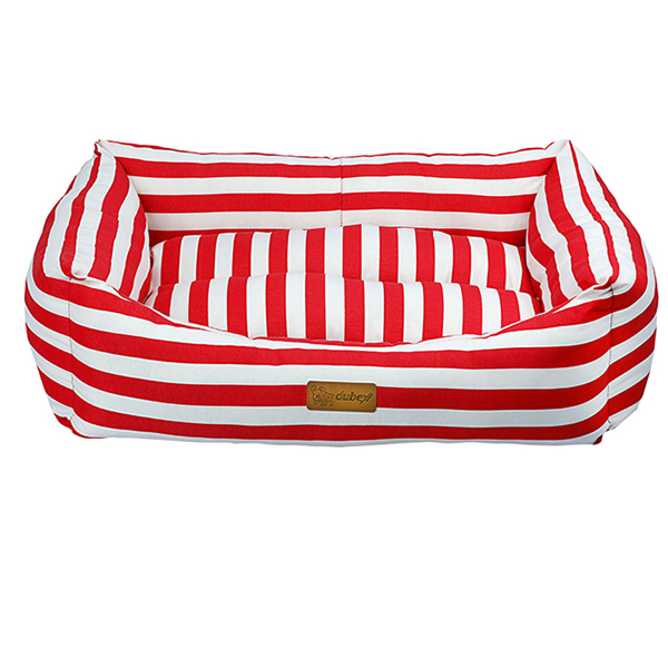 [8682250510779] Dubex Makaron Dikdörtgen Köpek Yatağı Kırmızı (38x50x19 Cm, Small)
