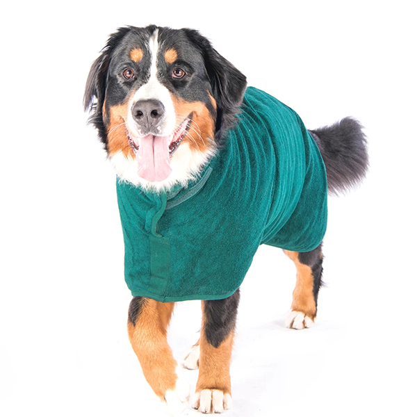 [8685335002114] Ruff & Tumble Süper Emici Pamuklu Köpek Bornozu Zümrüt Yeşili 30-36 Cm