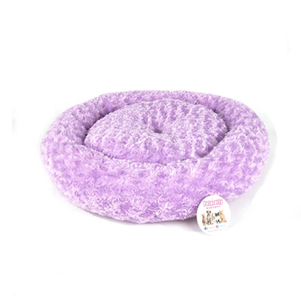 [VP-1001-11] Petpretty Kedi ve Köpek Simit Yatak Peluş Lila