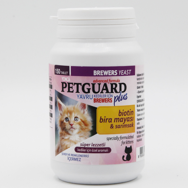 [YNC-8329] Petguard Yavru Kediler için Biotin ve Sarımsaklı Bira Mayası Tablet