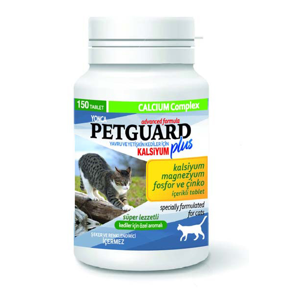 [YNC-8039] Petguard Magnezyum Fosfor ve Çinkolu Kalsiyum Kedi Tableti