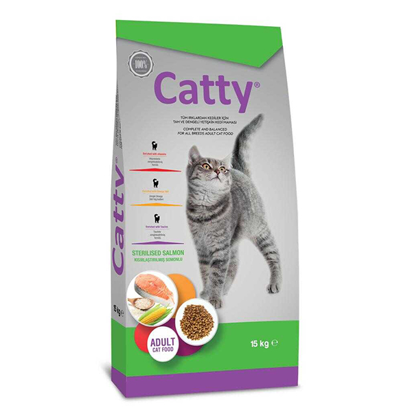 [702-VP0044] Catty Adult Sterilised Somonlu Kısırlaştırılmış Yetişkin Kedi Maması