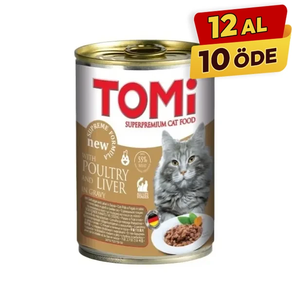 Tomi Kanatlı Eti ve Ciğerli Yetişkin Konserve Kedi Maması
