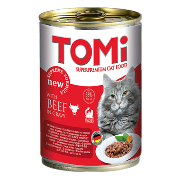 [1003627] Tomi Sığır Etli Yetişkin Konserve Kedi Maması (400 Gr)