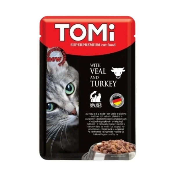 [650-1004963A] Tomi Tavuk ve Somonlu Yetişkin Konserve Kedi Maması (100 Gr)