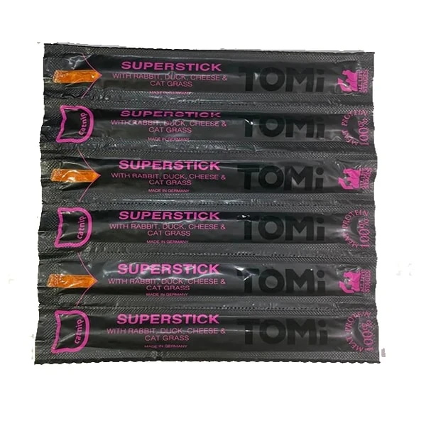 [650-1004461A] Tomi Tavşan ve Ördekli Stick Kedi Ödül Maması (1 Adet)