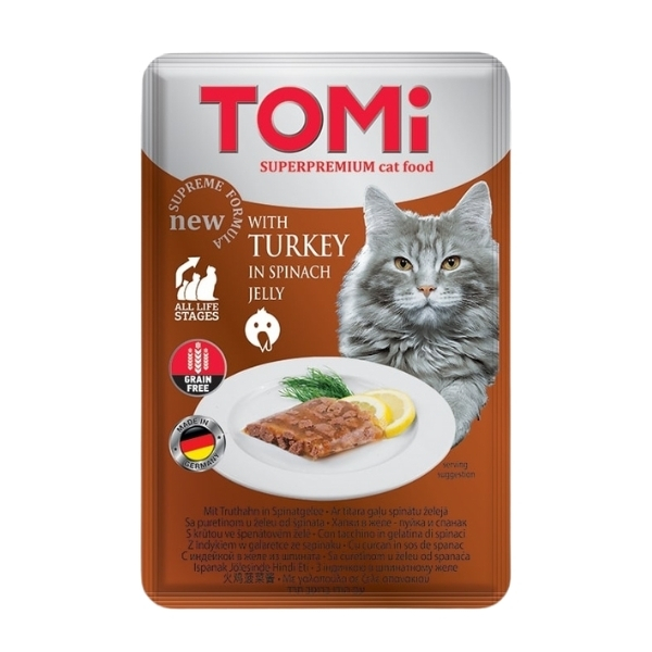 [650-1003124A] Tomi Kıyılmış Tavuklu Tahılsız Yetişkin Konserve Kedi Maması (100 Gr, 1 Adet)