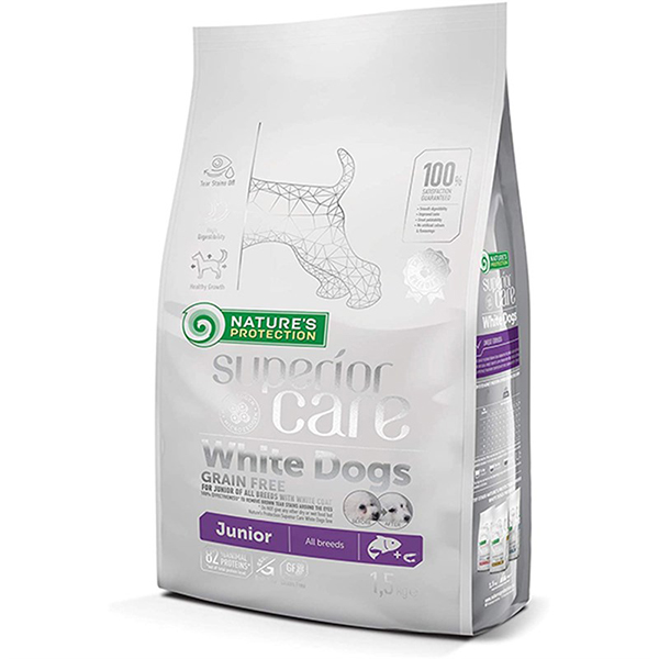 [NPSC45995] Natures Protection Junior Puppy Beyaz Tüylü Somonlu Yavru Köpek Maması