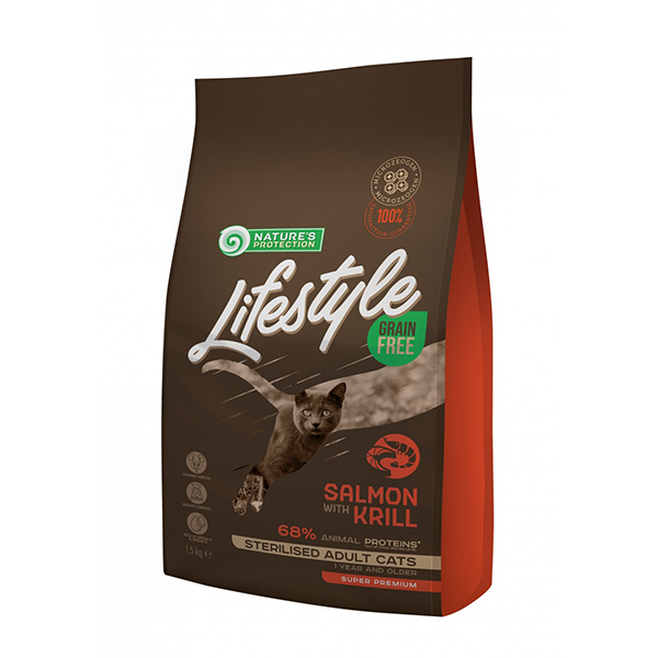 [NPLS45799] Natures Protection Lifestyle Tahılsız Somonlu Kısırlaştırılmış Kedi Maması