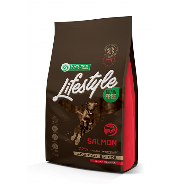 [NPLS45677] Natures Protection Lifestyle Tahılsız Somonlu Yetişkin Köpek Maması (1.5 Kg)