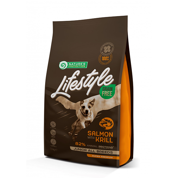 [NPLS45686] Natures Protection Lifestyle Tahılsız Somonlu Junior Yavru Köpek Maması (1.5 Kg)