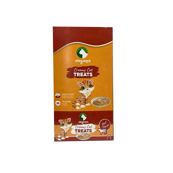 [800-6957-6] Elegance Creamy Treats Biftekli Sıvı Kedi Ödülü 6x25 Adet (1 Adet)
