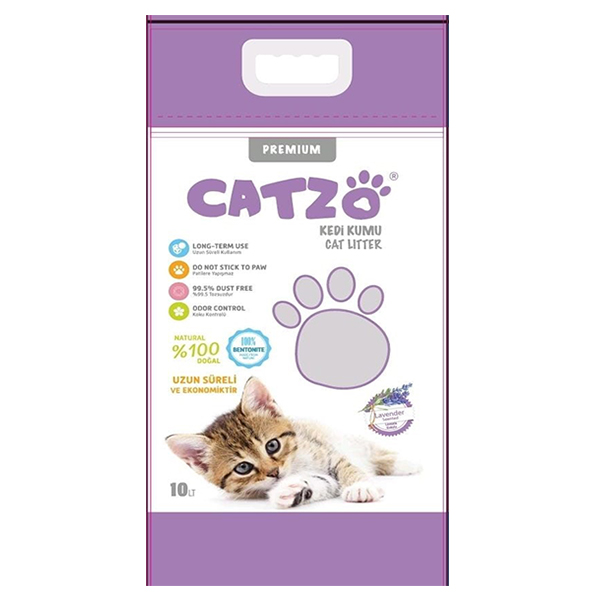 [8697451255299] Catzo Bentonit Lavanta Kokulu Topaklanan Kedi Kumu