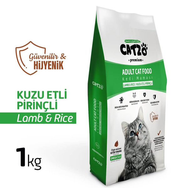 [KP-2084] Catzo Premium Kuzu Etli Pirinçli Yetişkin Kedi Maması