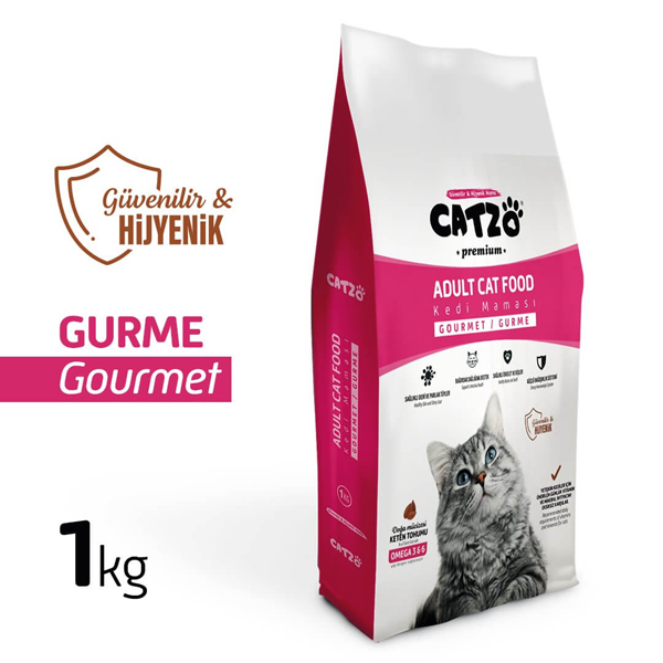 [KP-2082] Catzo Premium Gourmet Renkli Taneli Yetişkin Kedi Maması