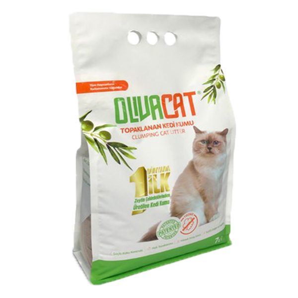 [8683242260009] Olivacat Toz Bırakmayan Kokusuz Zeytin Çekirdeği Doğal Kedi Kumu