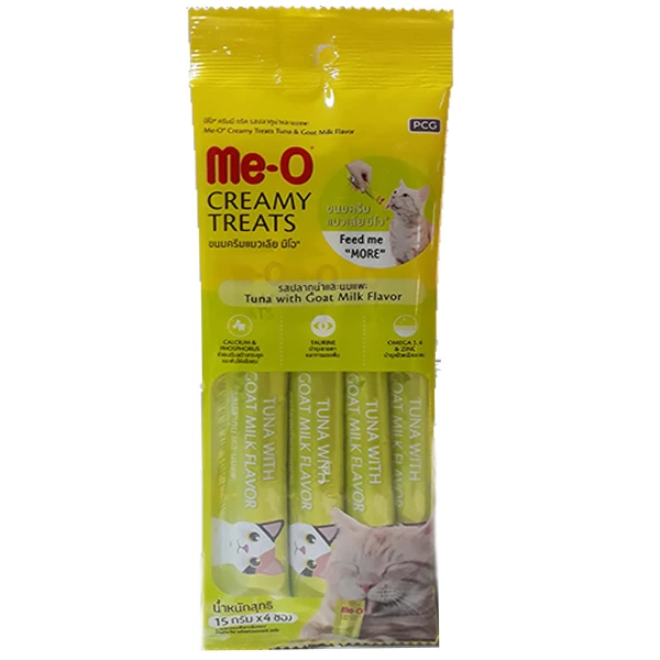 [TR5CACH0815] Meo Creamy Ton Balıklı ve Keçi Sütlü Kedi Ödül Maması (1 Adet)