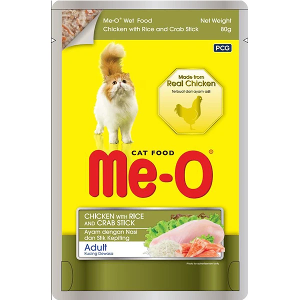 [TR5CAP2N4380] Meo Tavuk Pirinç ve Yengeçli Yetişkin Konserve Kedi Maması (1 Adet)