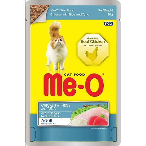 [TR5CAP2N4680] Meo Tavuk Pirinç ve Ton Balıklı Yetişkin Konserve Kedi Maması (1 Adet)